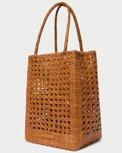 Angelo Timber Woven Leather Tote