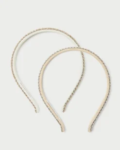 Anya Gold/Hay Skinny Headband Set