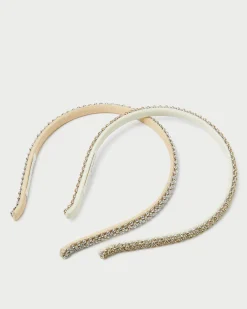 Anya Gold/Hay Skinny Headband Set