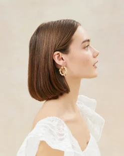 Atticus Gold Twisted Hoop Earrings