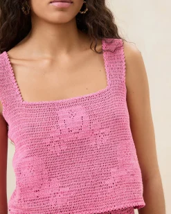 Aurelie Rose Crochet Sleeveless Top