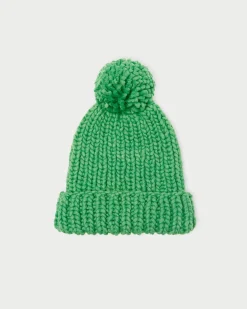 Ava Cream Knit Pompom Hat