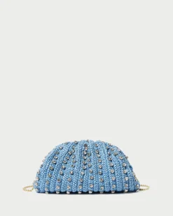 Bailey Blue/Crystal Dome Clutch