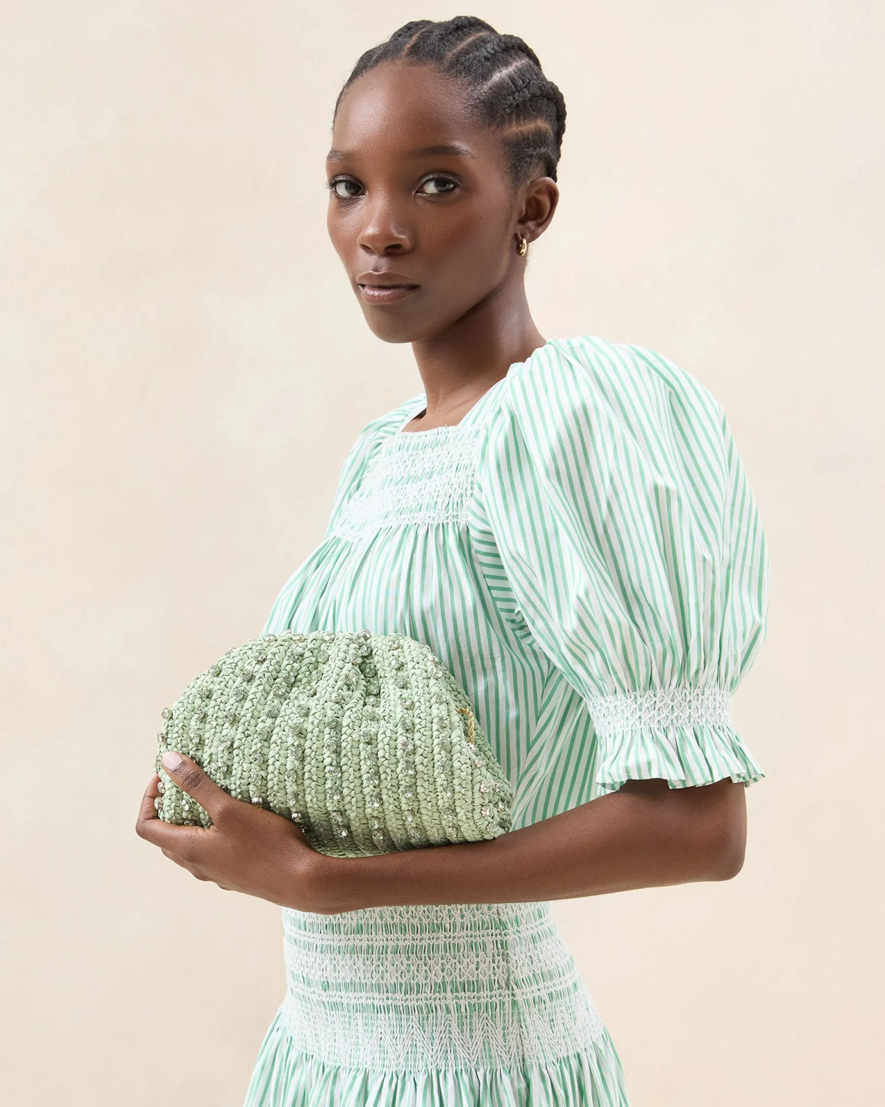 Bailey Blue/Crystal Dome Clutch