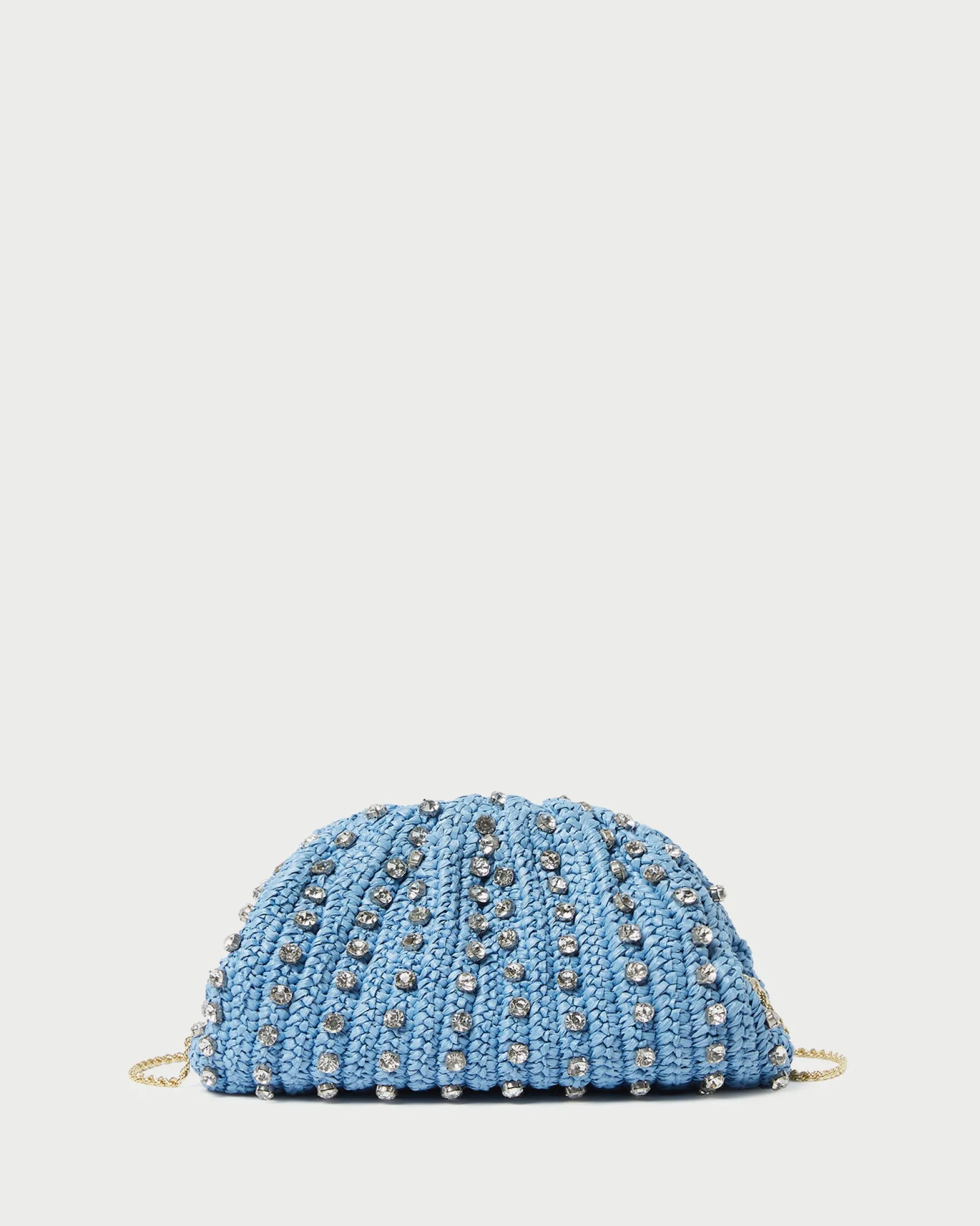 Bailey Natural/Crystal Dome Clutch
