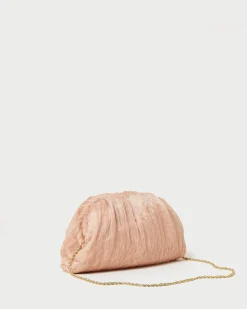 Bailey White Pleated Dome Clutch