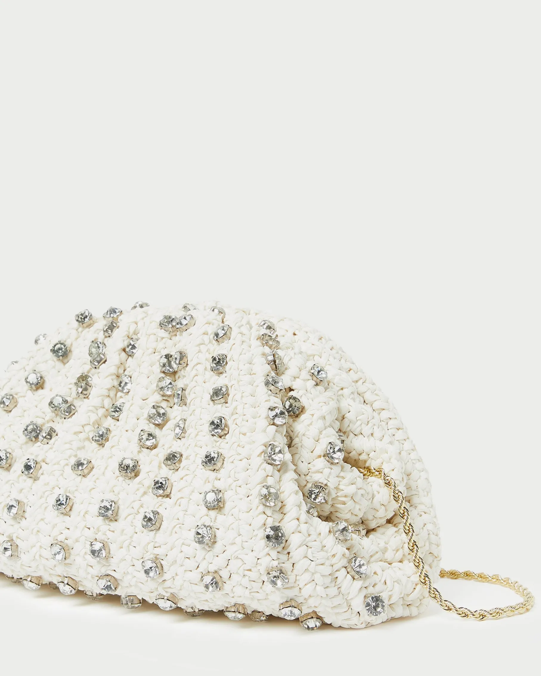 Bailey White/Crystal Dome Clutch