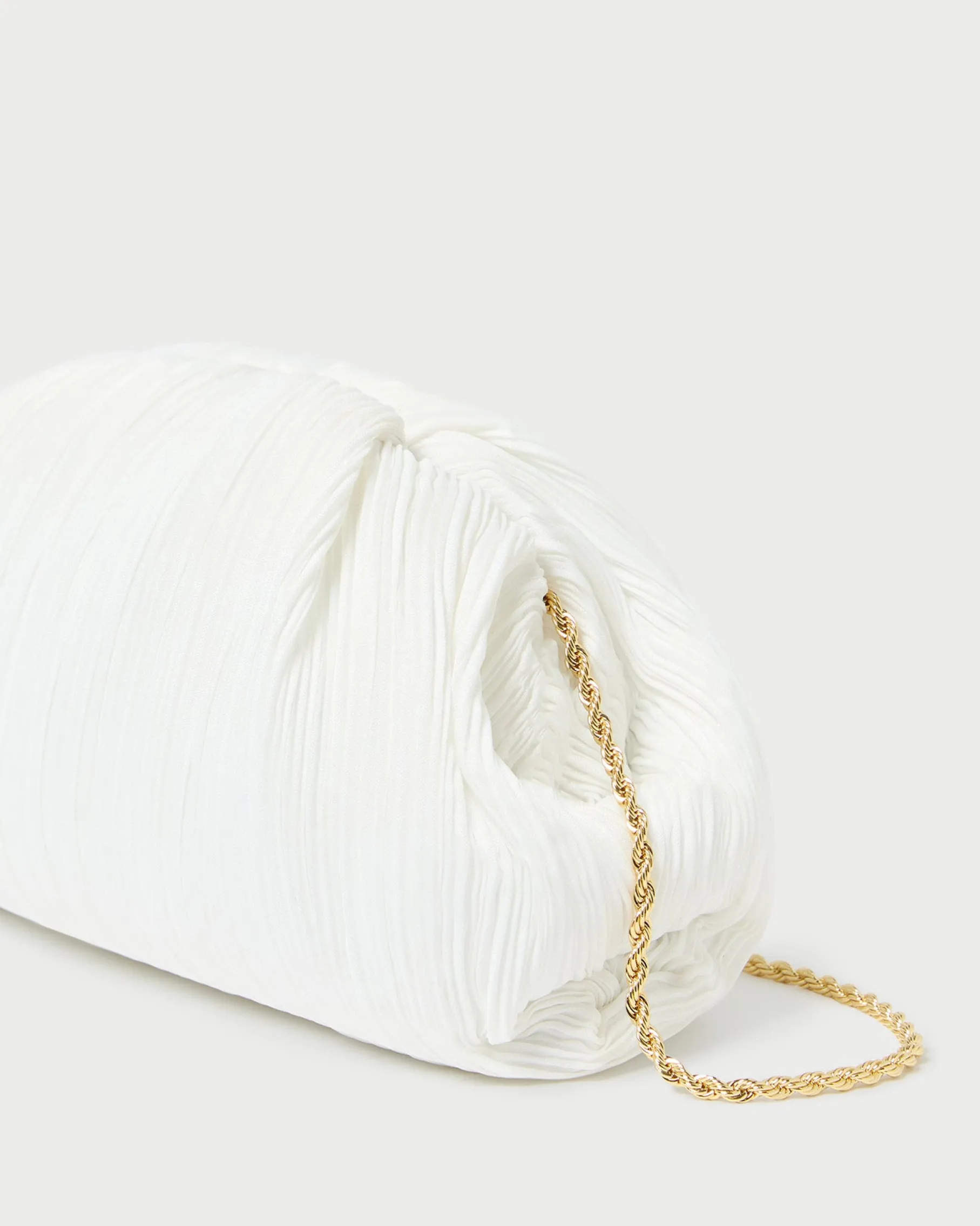 Bailey White/Crystal Dome Clutch