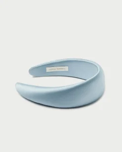 Bellamy Blue Satin Puffy Headband