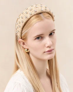 Bellamy Blue Satin Puffy Headband