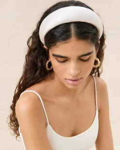 Bellamy Blue Satin Puffy Headband