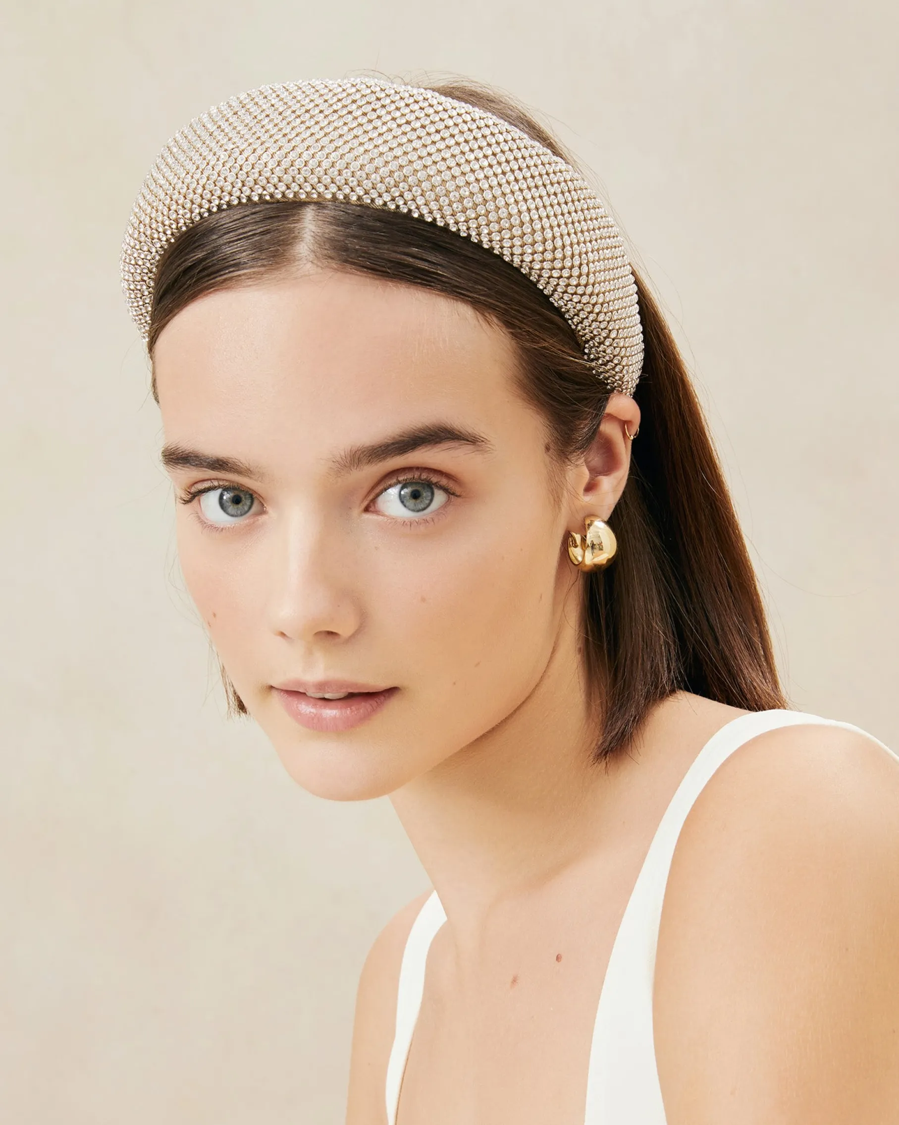 Bellamy Blue Satin Puffy Headband