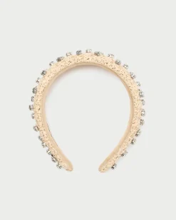 Bellamy Natural/Crystal Puffy Headband