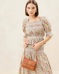 Billie Gold Leather Shoulder Bag