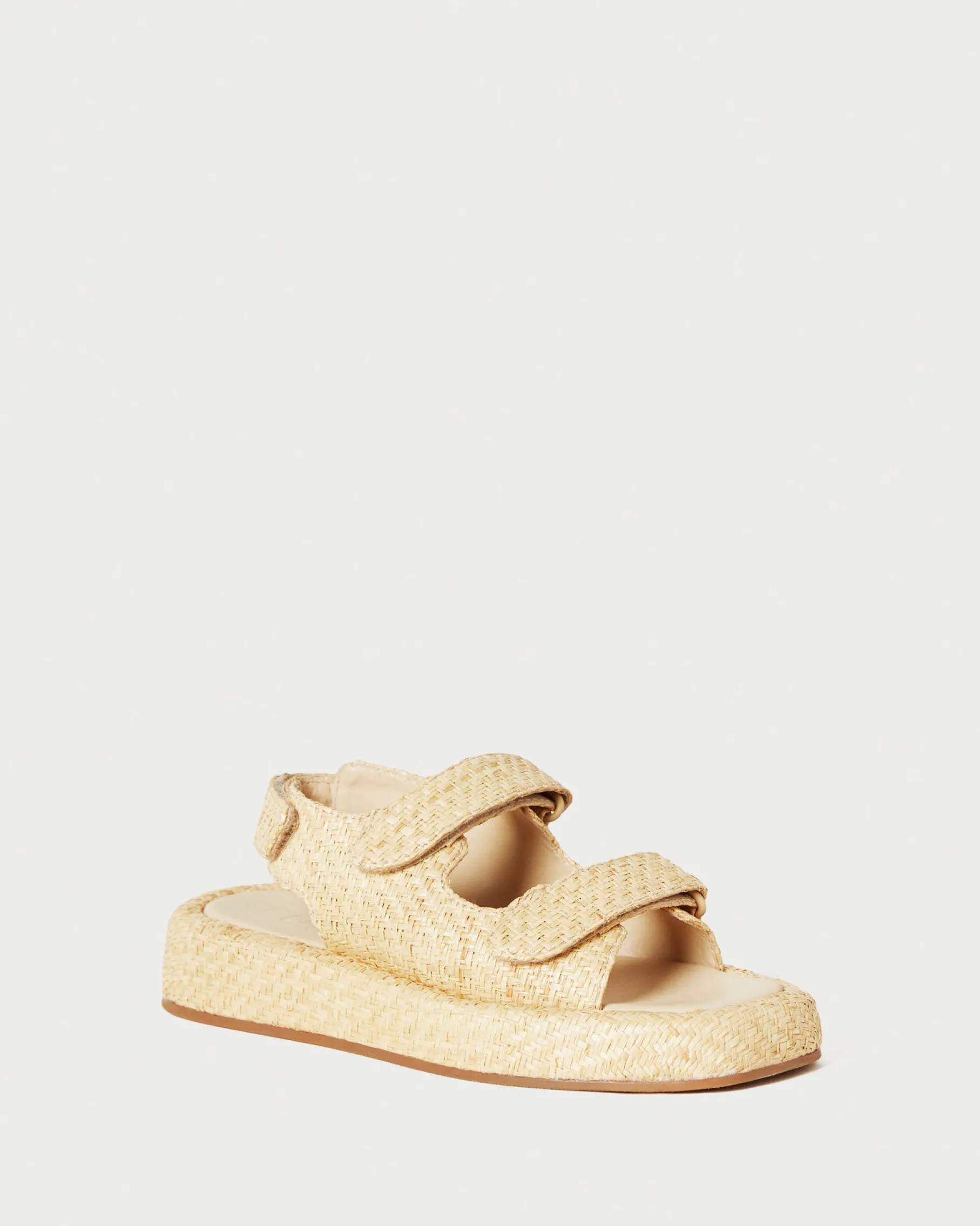 Blaise Brown Raffia Platform Sandal