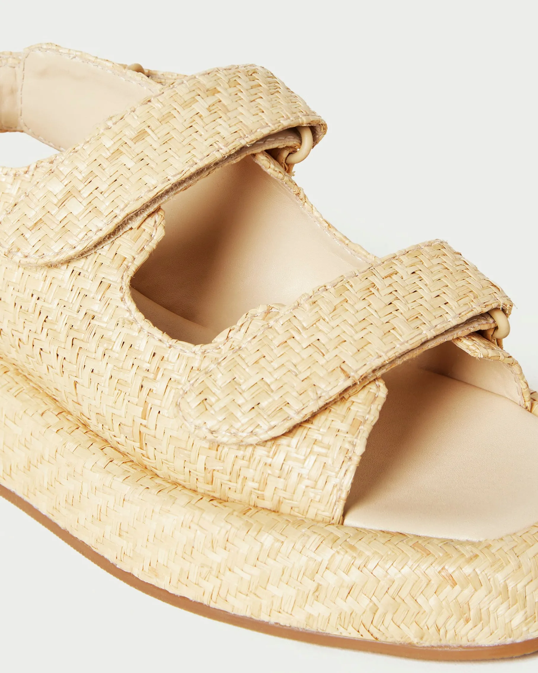 Blaise Brown Raffia Platform Sandal