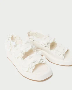 Blaise Brown Raffia Platform Sandal