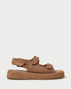 Blaise Caramel Leather Platform Sandal
