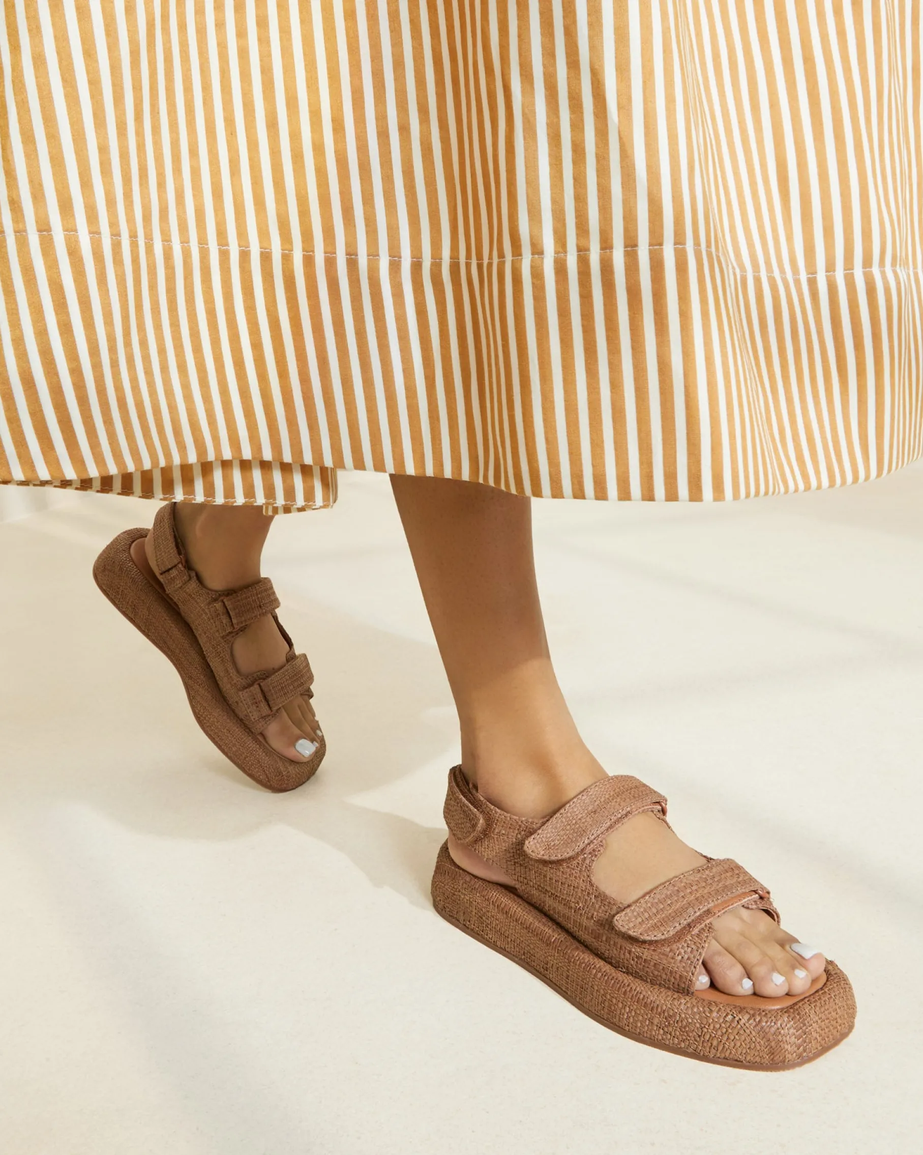 Blaise Natural Raffia Platform Sandal
