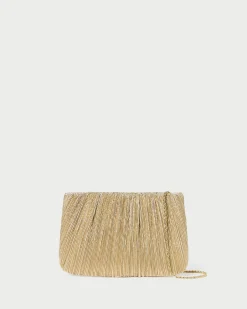 Brit Brown Gingham Pleated Clutch