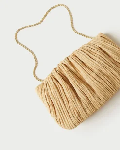 Brit Natural Flat Pleated Clutch