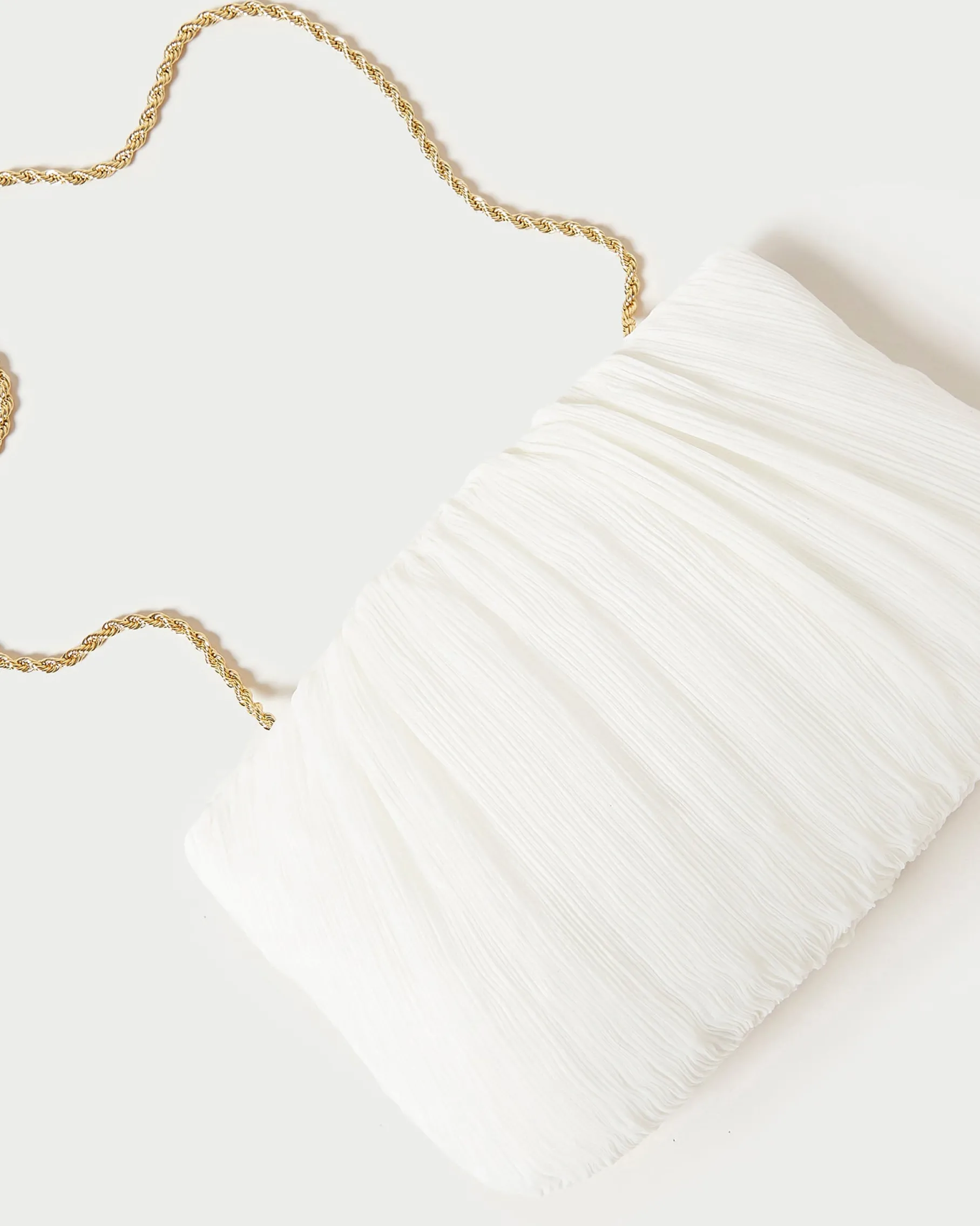 Brit Natural Flat Pleated Clutch