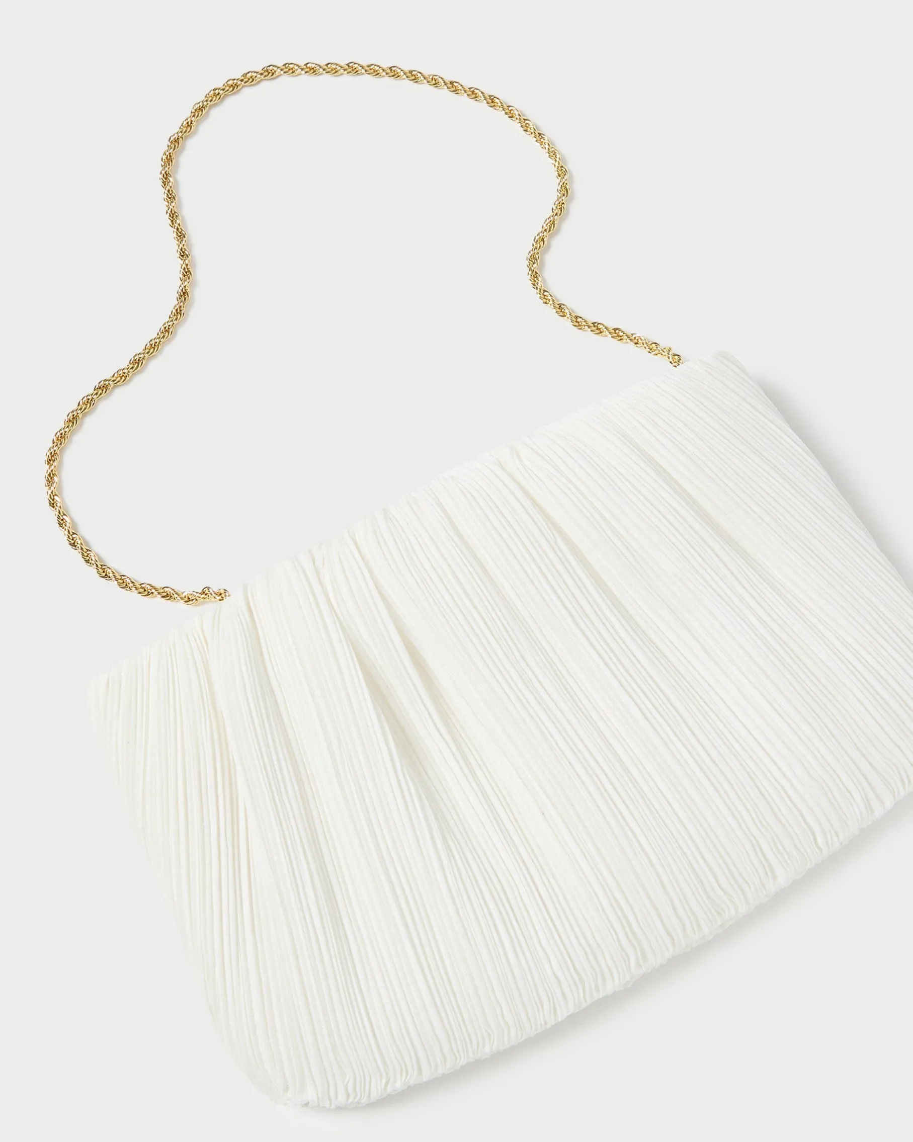 Brit Pearl Flat Pleated Clutch