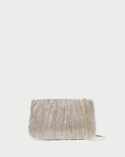 Brit White Flat Pleated Clutch
