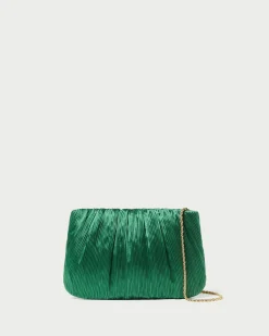 Brit White Flat Pleated Clutch