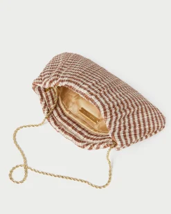 Brit White Flat Pleated Clutch
