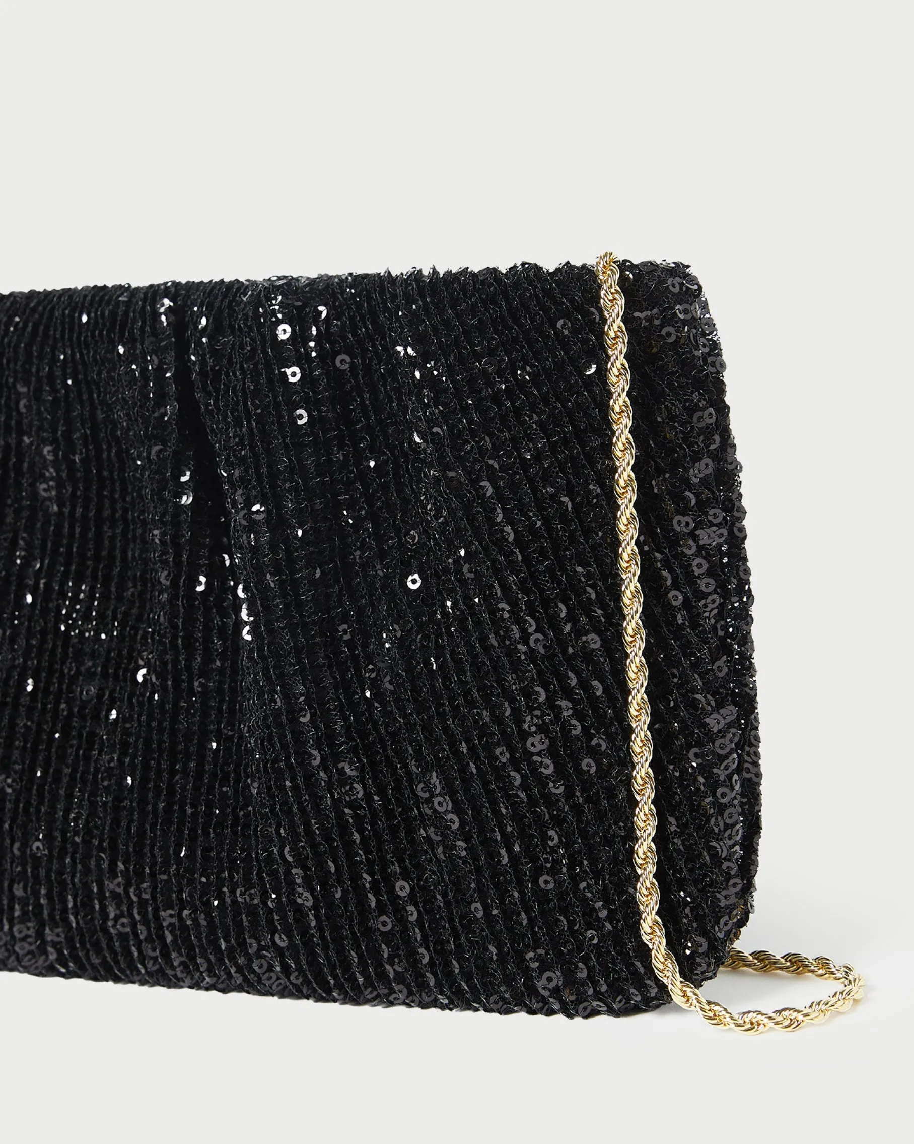 Brit White Flat Pleated Clutch