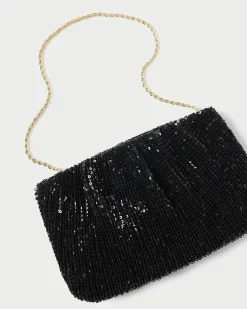 Brit White Flat Pleated Clutch