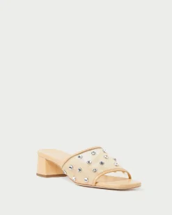 Brooke Caramel/Crystal Mesh Mule