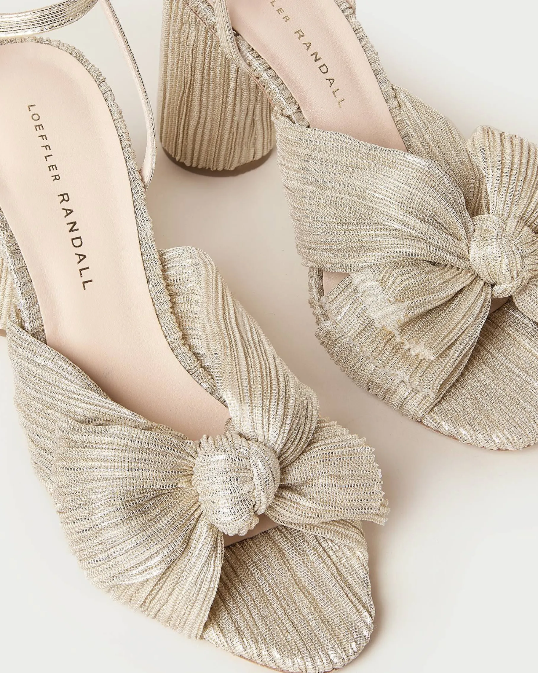 Camellia Black Pleated Bow Heel