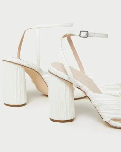 Camellia Black Pleated Bow Heel