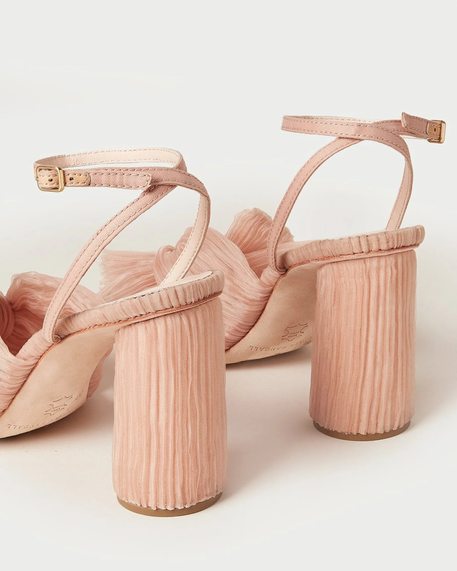 Camellia Black Pleated Bow Heel