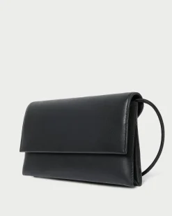 Charlee Black Leather Shoulder Bag