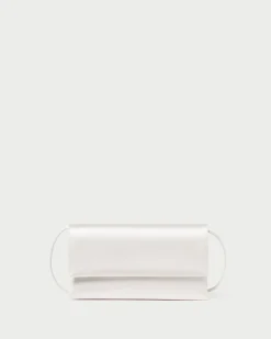 Charlee Cream Satin Shoulder Bag