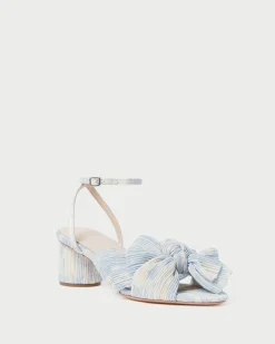 Dahlia Black Pleated Bow Heel