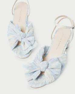 Dahlia Black Pleated Bow Heel