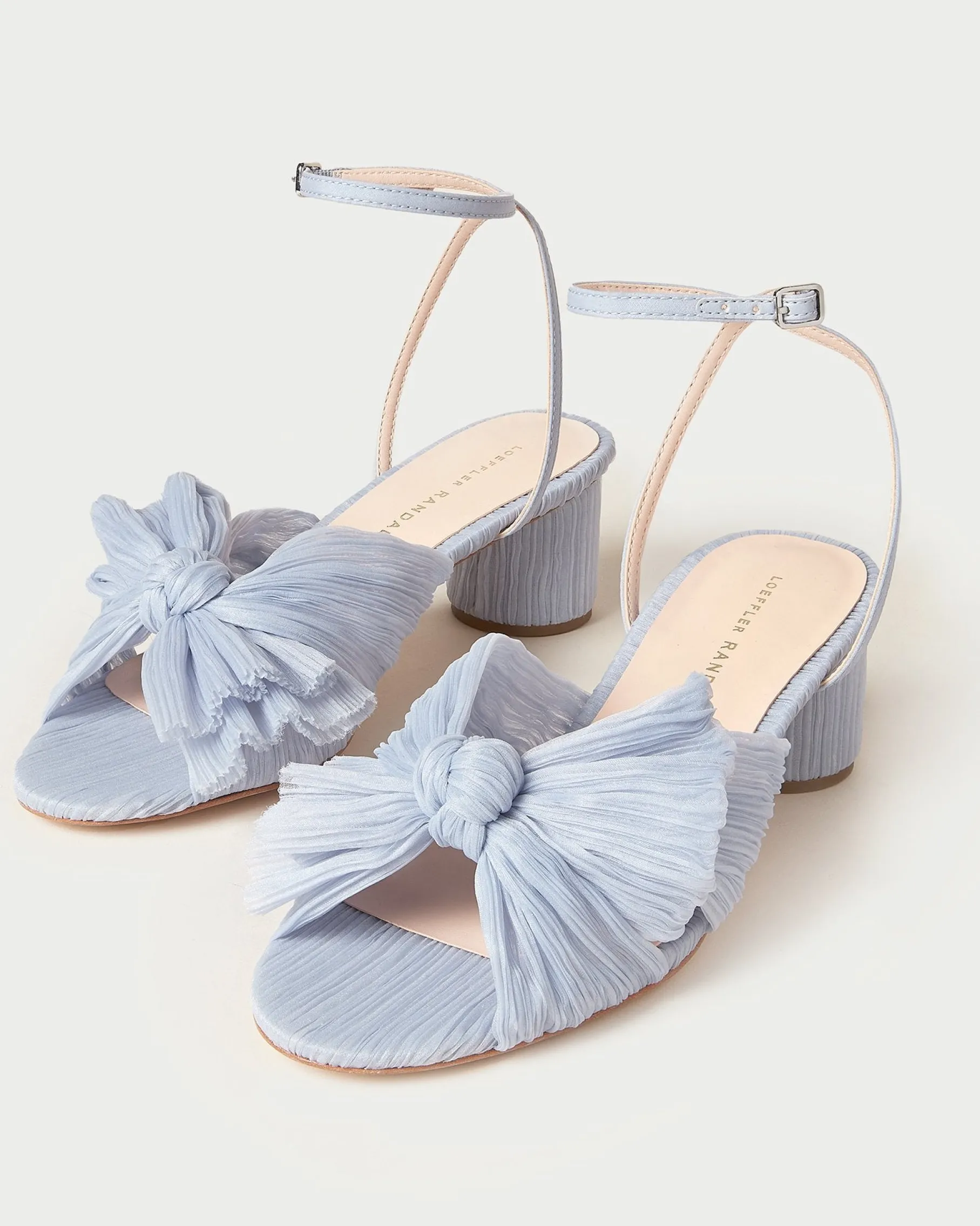 Dahlia Black Pleated Bow Heel