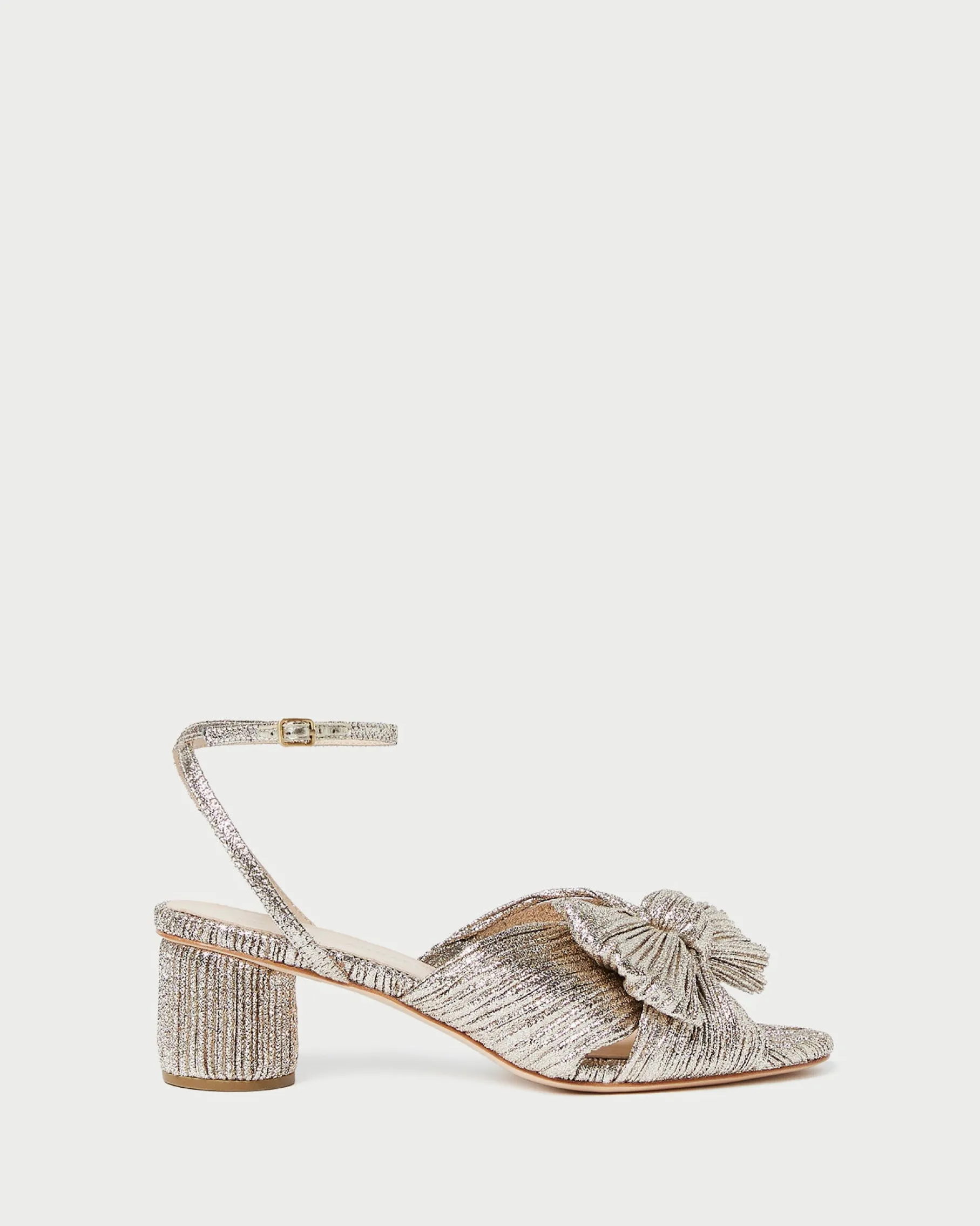 Dahlia Black Pleated Bow Heel