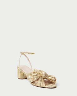 Dahlia Black Pleated Bow Heel