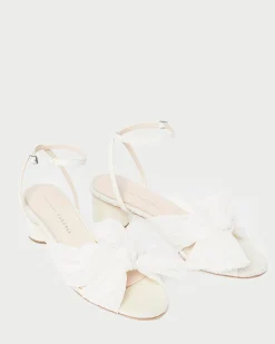 Dahlia Black Pleated Bow Heel