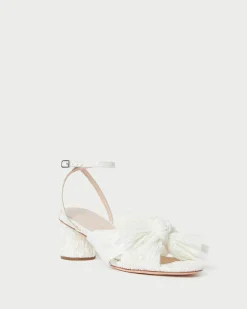 Dahlia Black Pleated Bow Heel