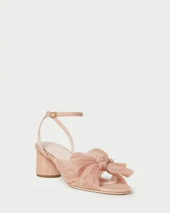 Dahlia Black Pleated Bow Heel