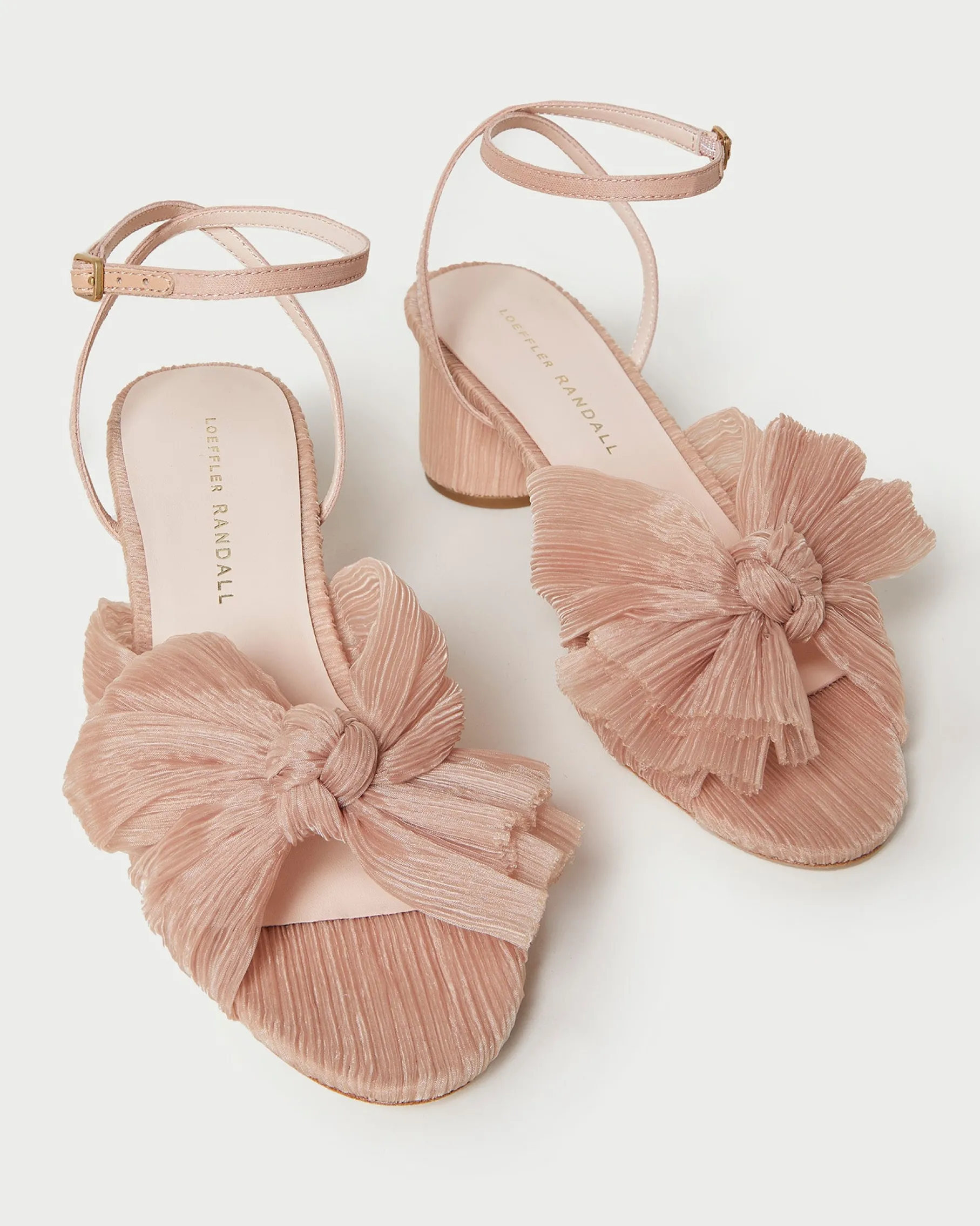 Dahlia Black Pleated Bow Heel