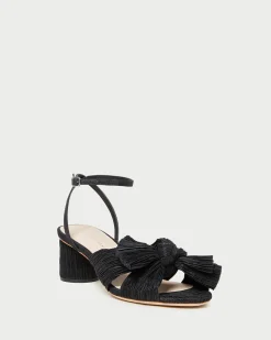 Dahlia Blue Floral Bow Heel