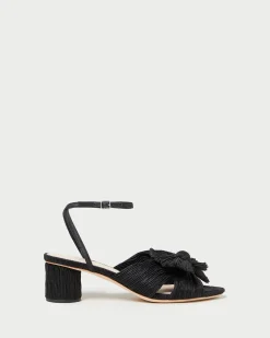 Dahlia Blue Floral Bow Heel