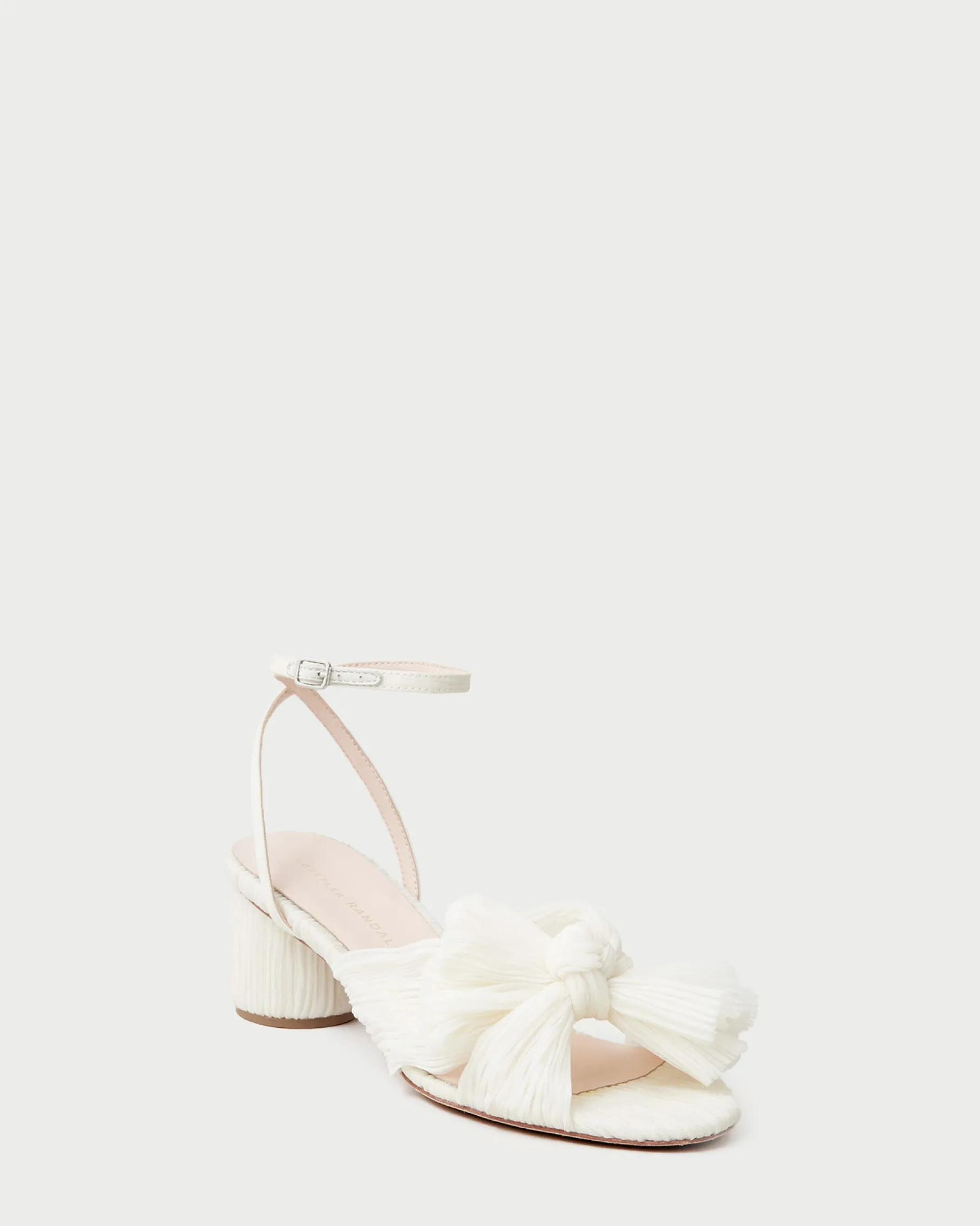 Dahlia Blue Pleated Bow Heel